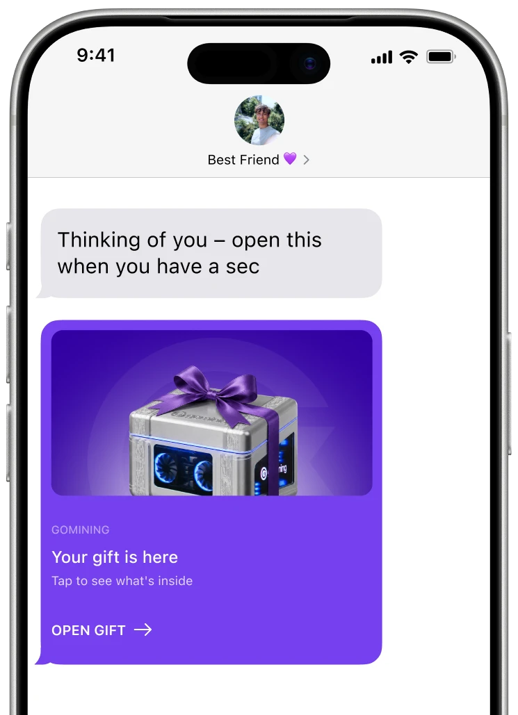 GoMining Gift Card on Mobile
